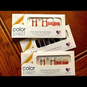 3 sets Color Street Nails!! Retired
